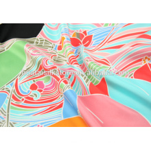 2014 top quality digital printed silk satin fabric in china